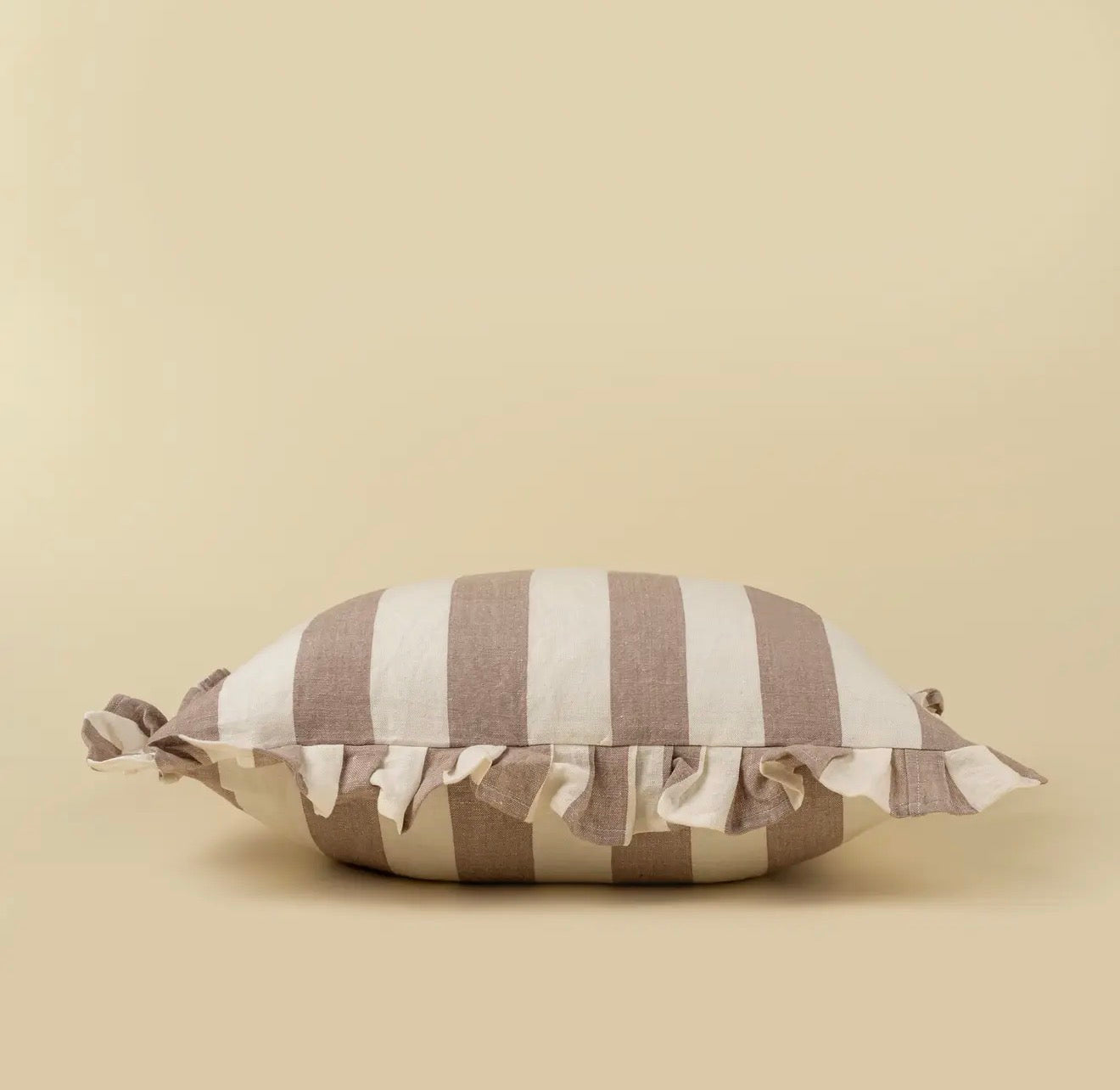 Ruffle Thick Stripe Pillow
