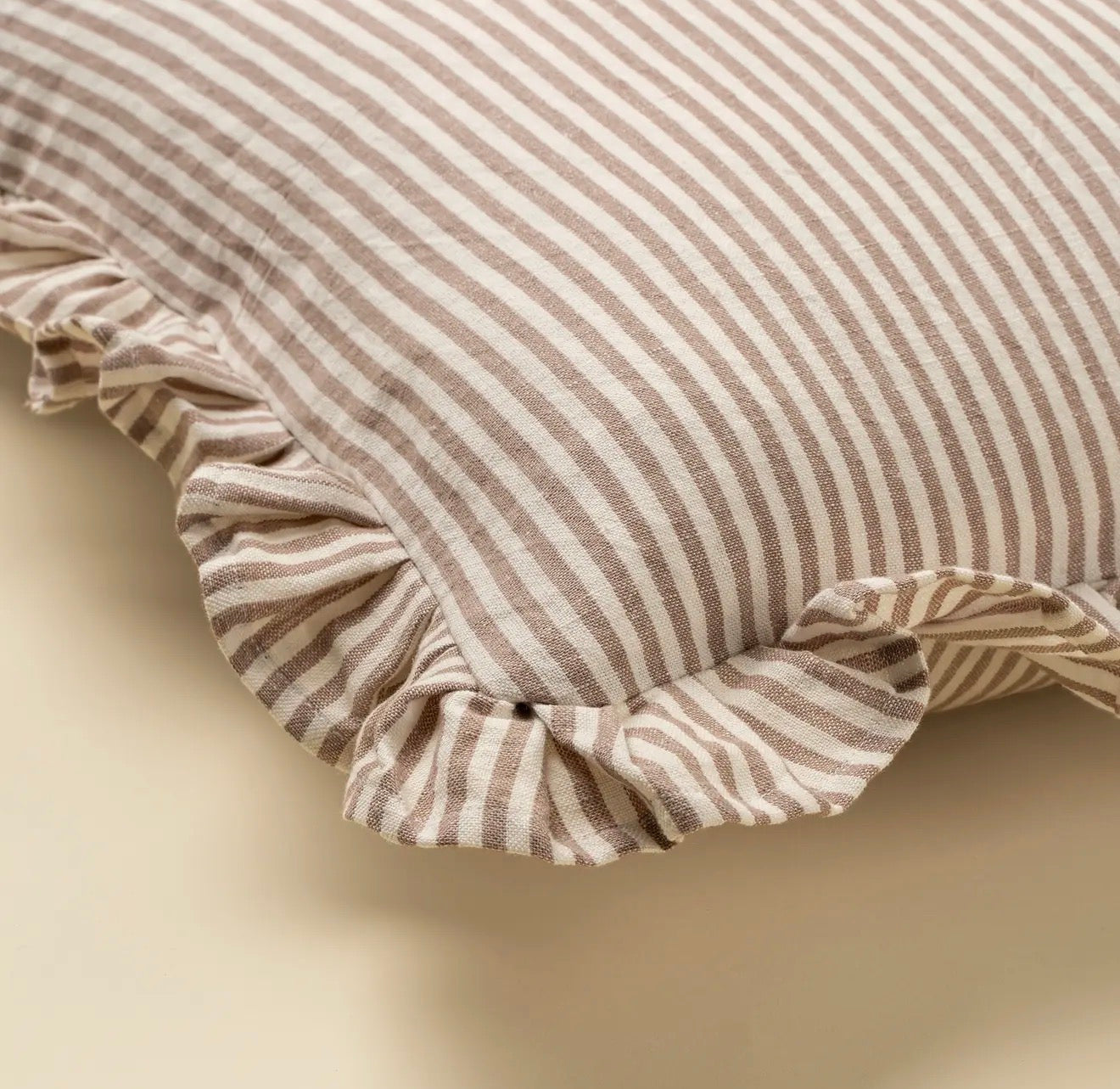 Ruffle Thin Stripe Pillow