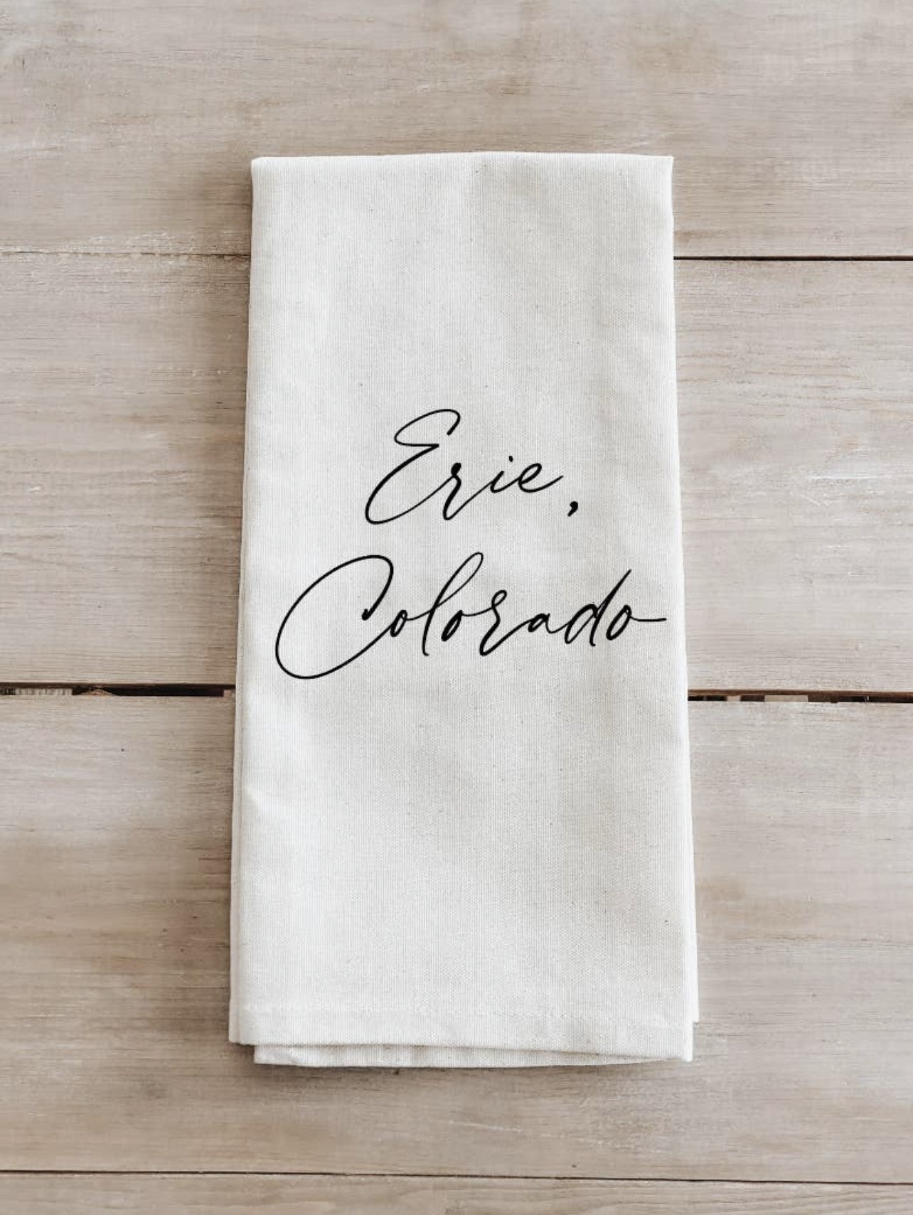 Erie, CO Tea Towel