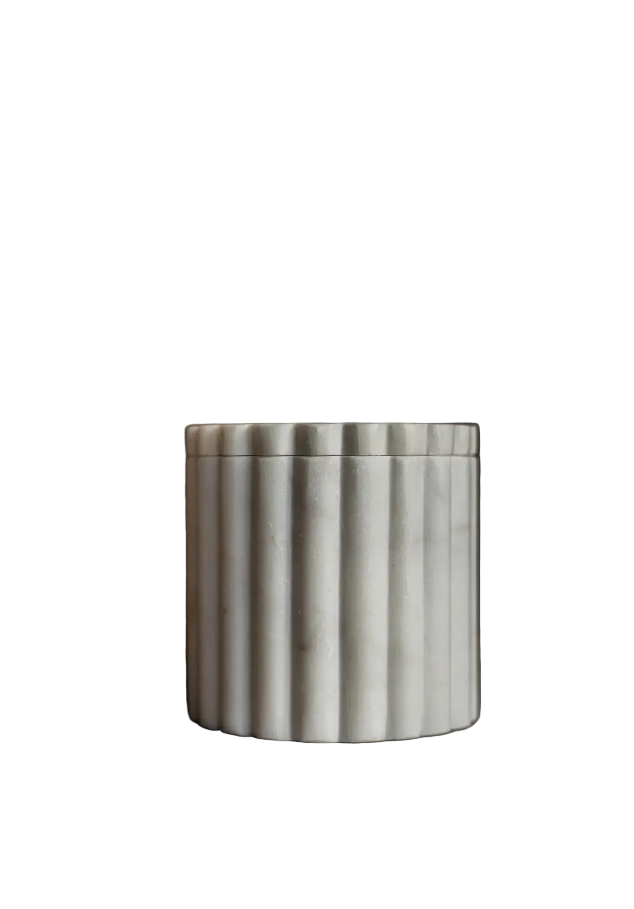 Fluted Jar Marble Canister