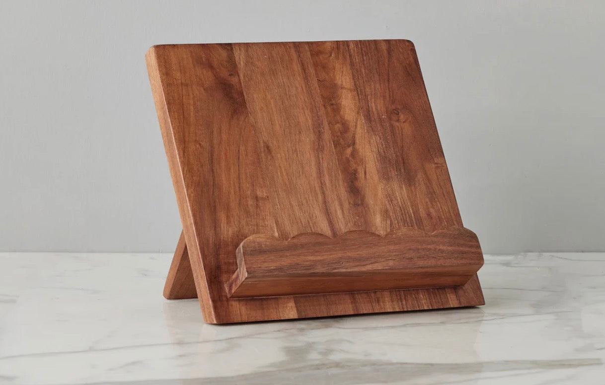 Scalloped Wood Book Stand