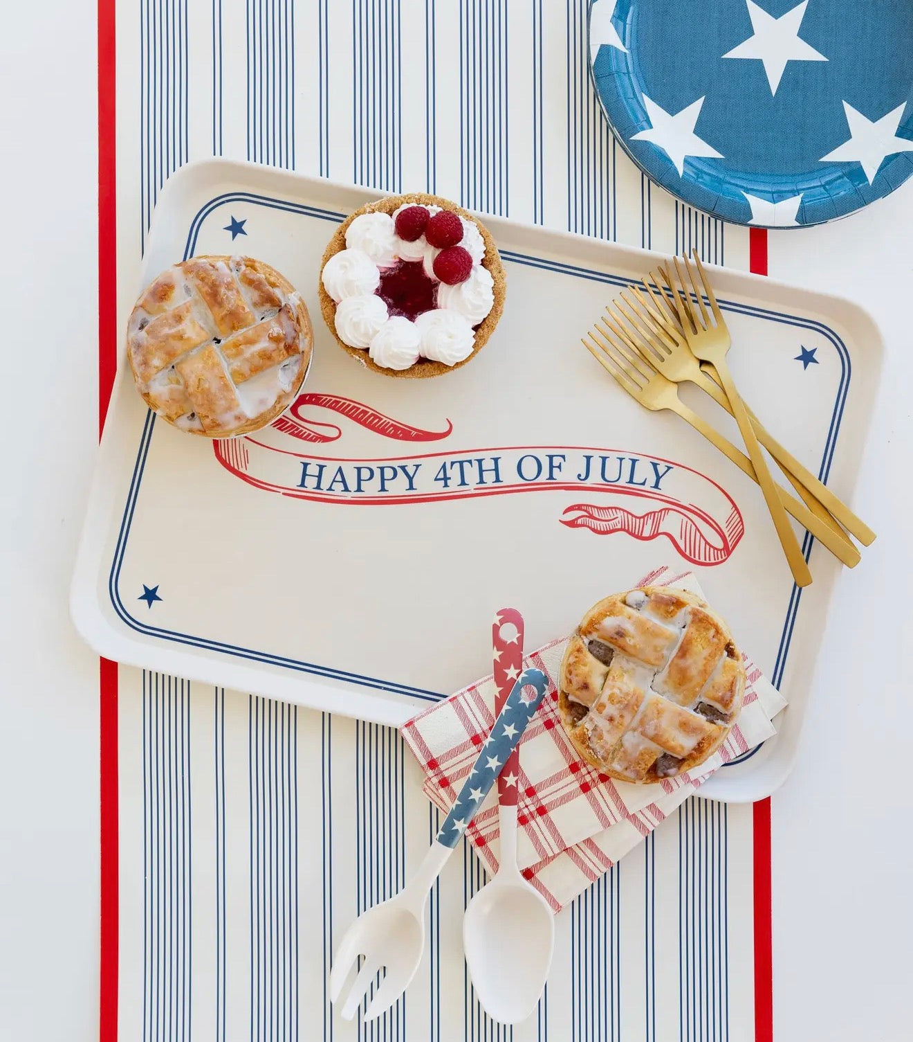 4th of July Reusable Bamboo Serving Tray