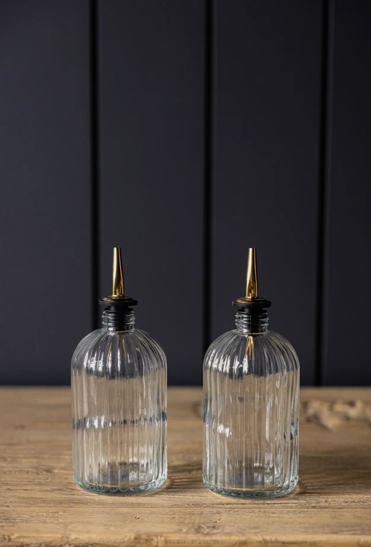 Ribbed Glass Bottle