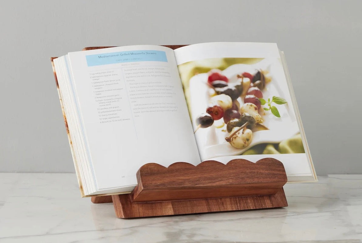 Scalloped Wood Book Stand