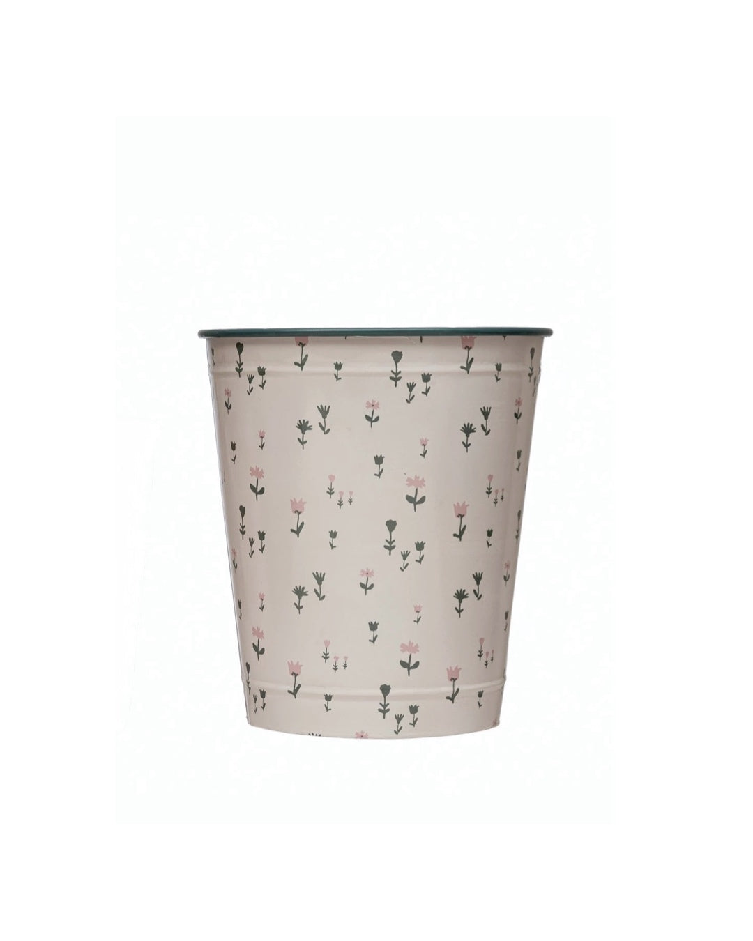 Floral Printed Metal Buckets