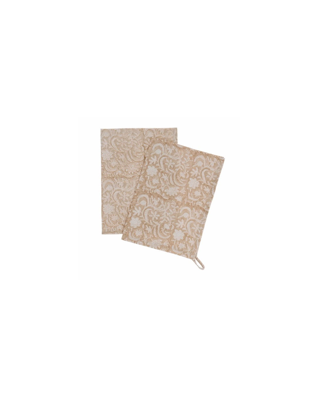 Clementine Block Print Tea Towels