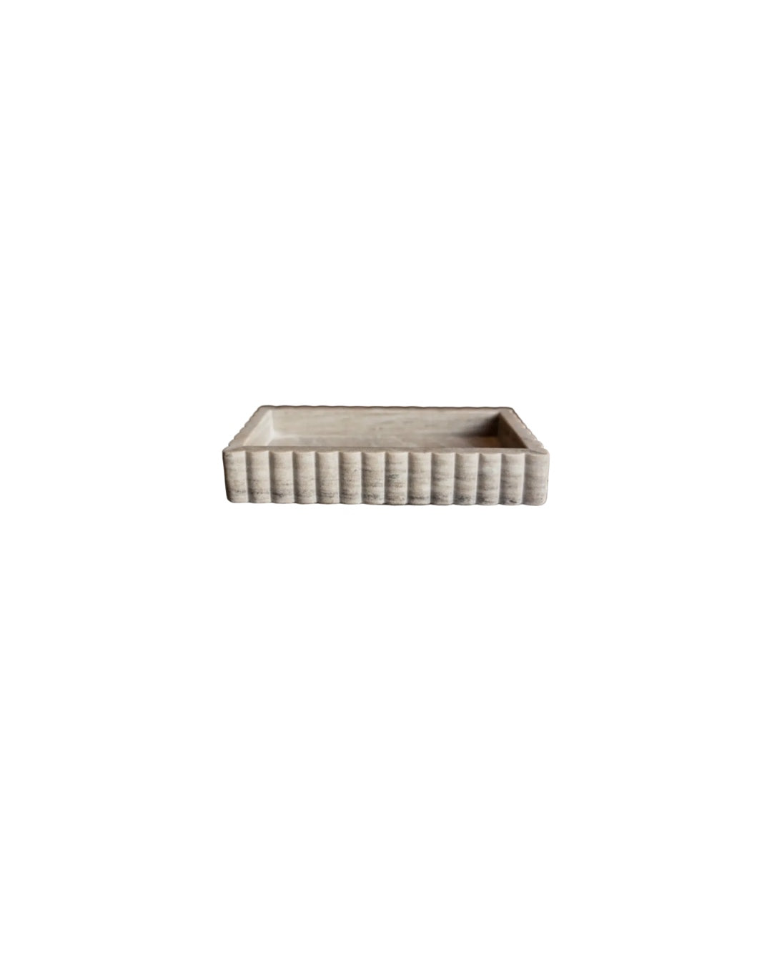 Scalloped Marble Fluted Tray