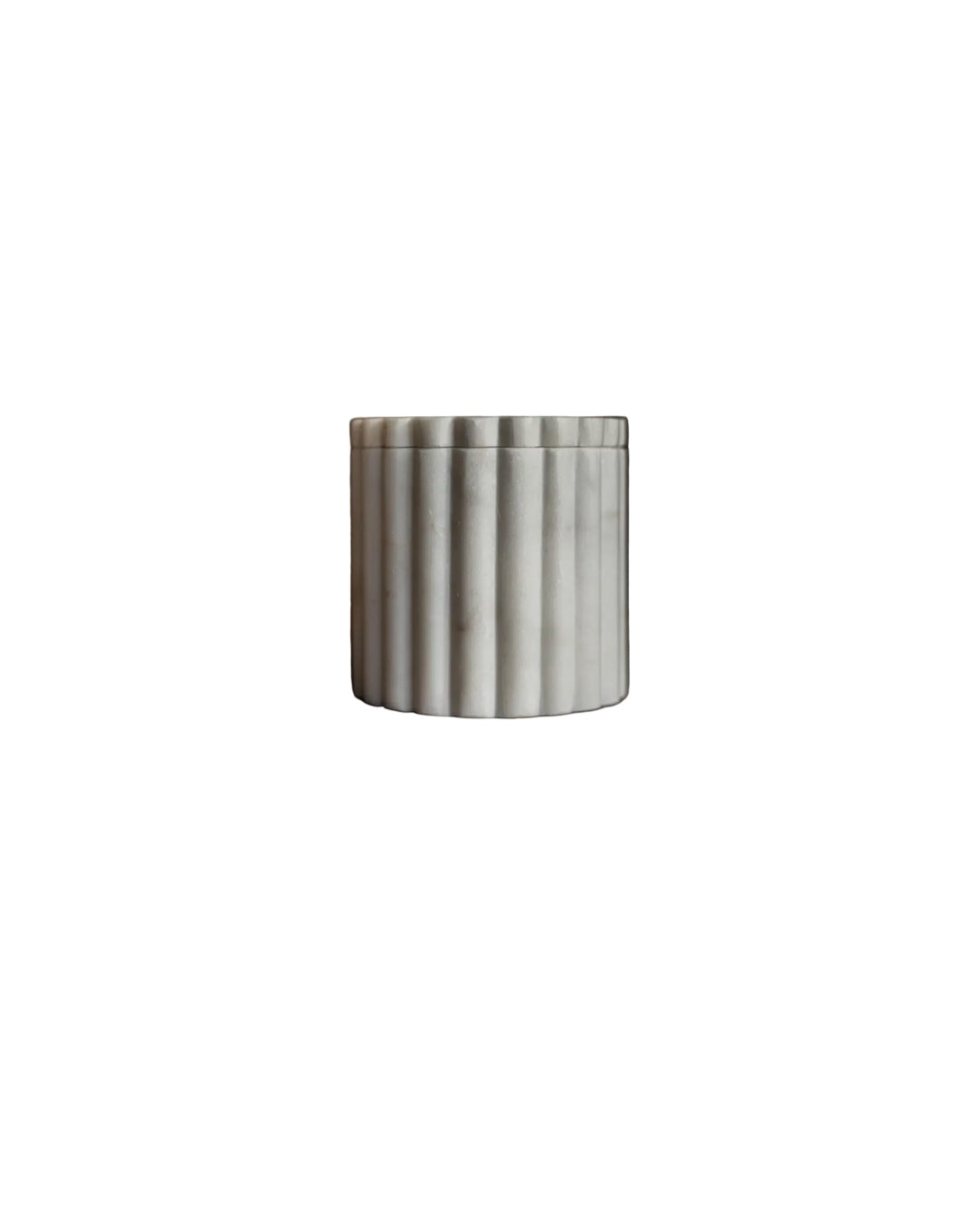 Fluted Jar Marble Canister