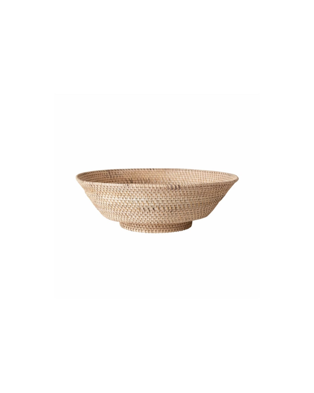Decorative Hand-Woven Rattan Footed Bowl