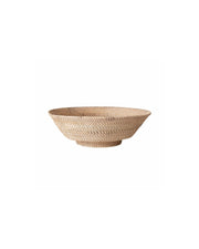 Decorative Hand-Woven Rattan Footed Bowl