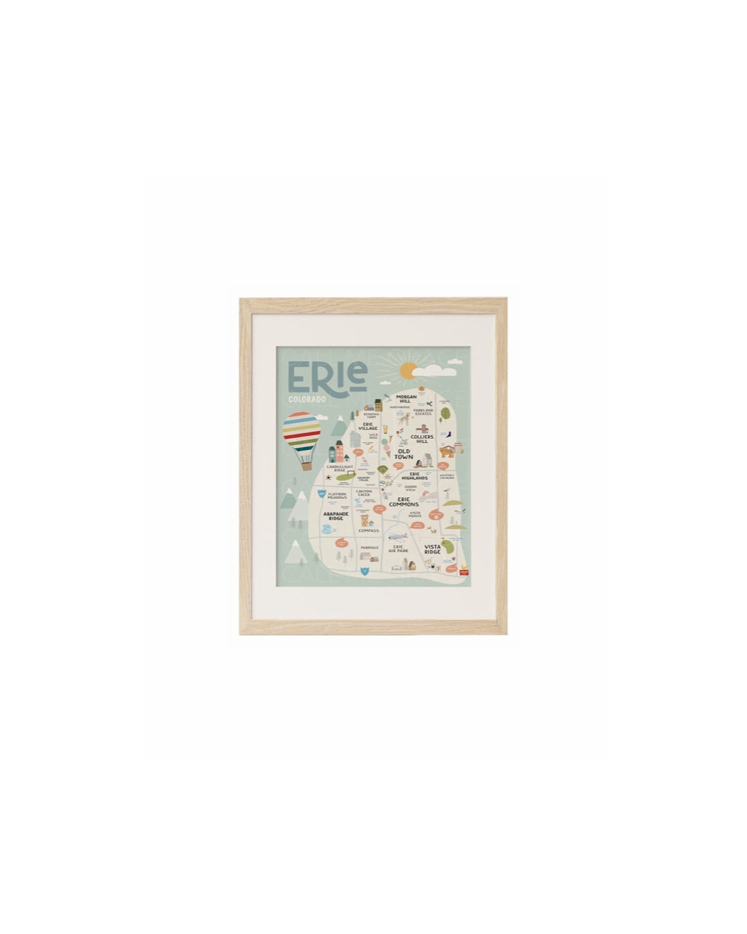 Erie Illustrated Map Print