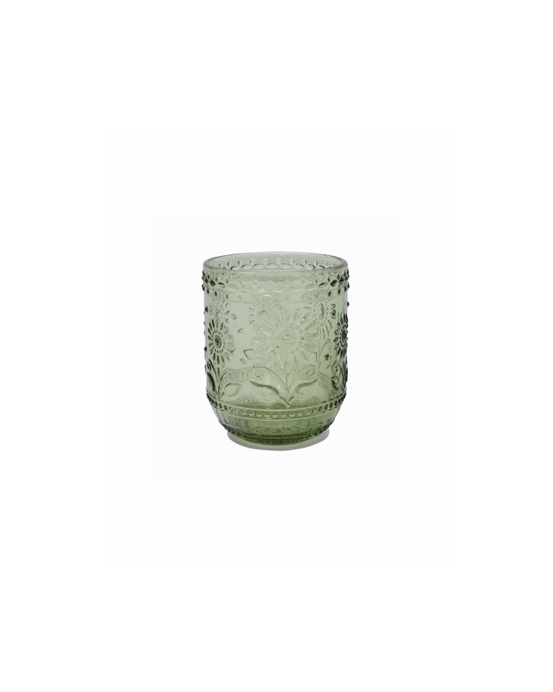 Embossed Drinking Glass (Green)