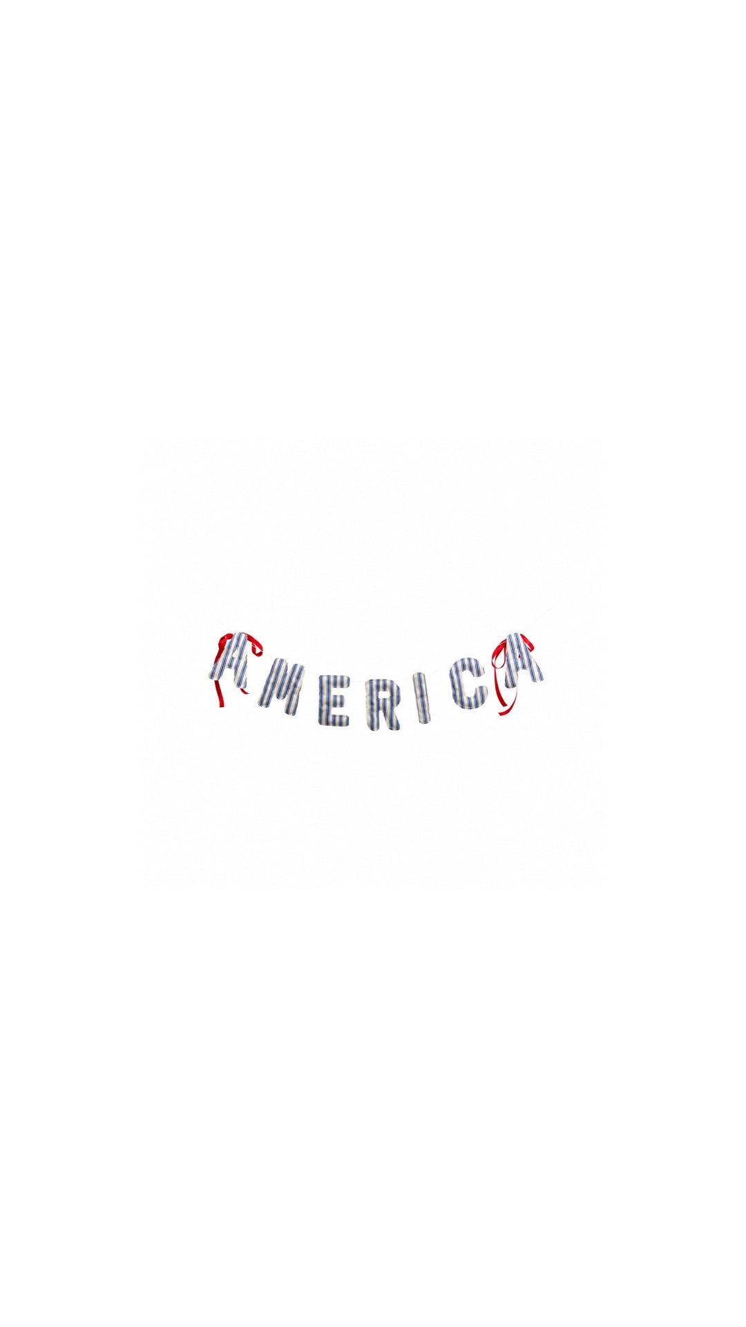 America Ticking Fabric Puffy Banner