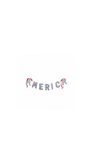 America Ticking Fabric Puffy Banner