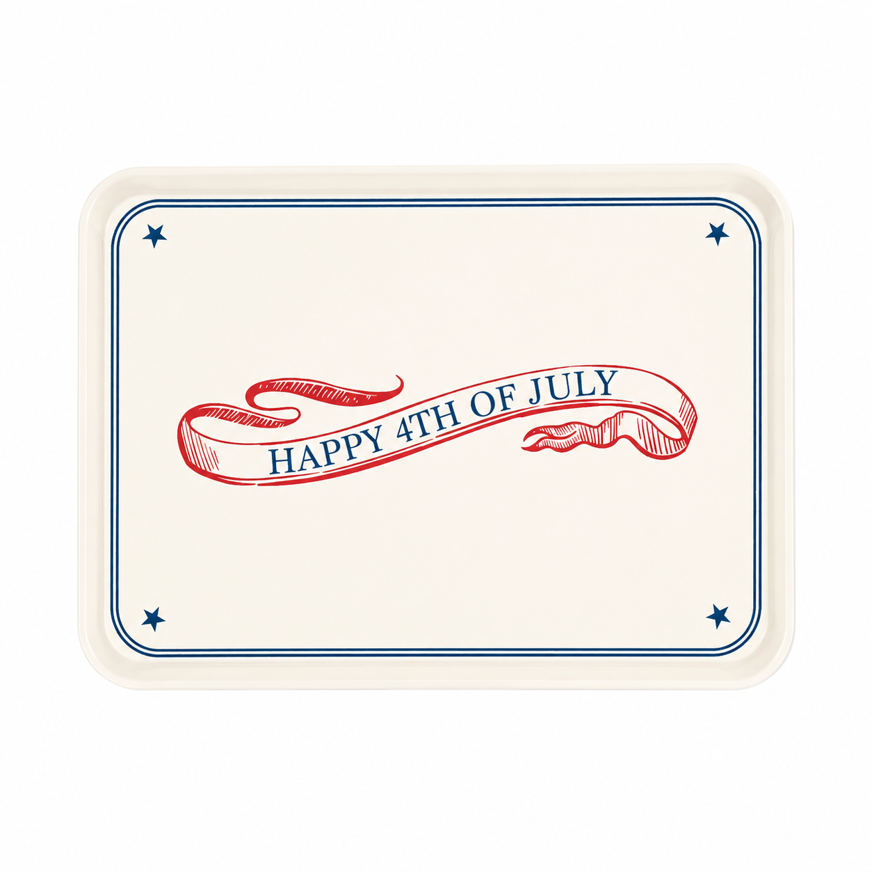 4th of July Reusable Bamboo Serving Tray