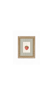Strawberries On Stripes Framed Art