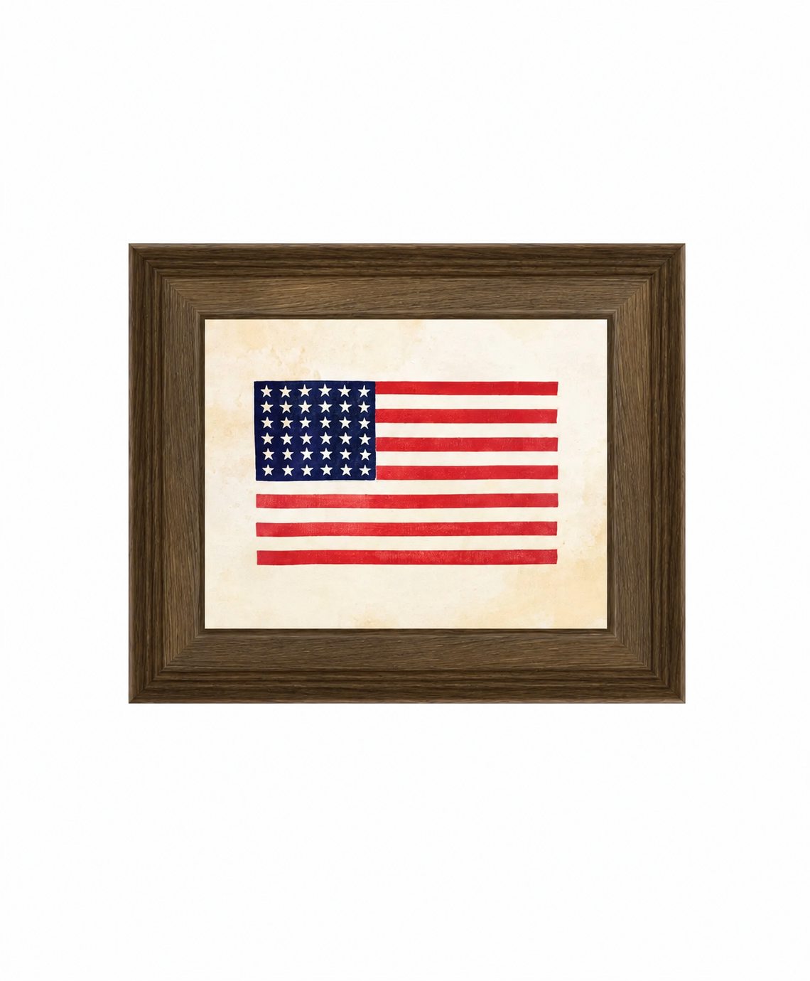 Thirty-Six Star Flag Framed Antique Art