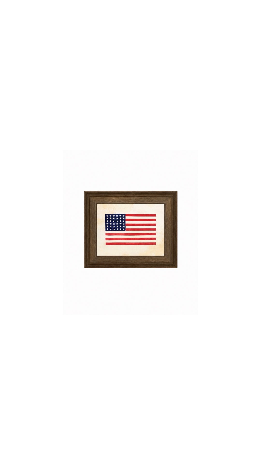 Thirty-Six Star Flag Framed Antique Art