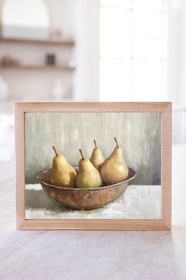 Vintage Muted Pears Framed Artwork